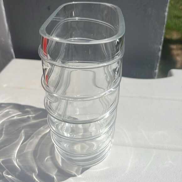 SELEZIONE IVV Crystal Swirl Oval Vase | Modern Design | Made in Italy 🌸 - Picture 2 of 11